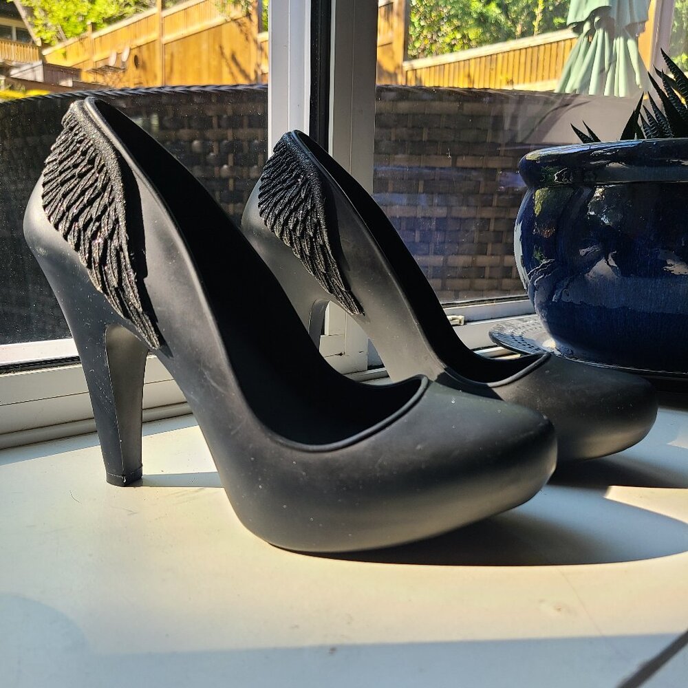 Melissa Rubber Hidden Platform Pumps - Sz 9